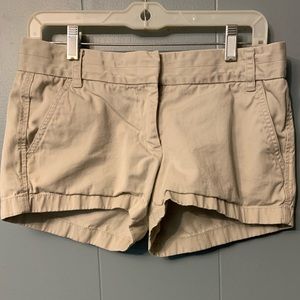 Khaki J. crew chino shorts